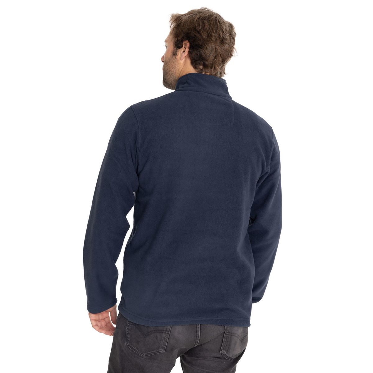 CAT - Polar Casual Hombre Microfleece Quarter Zip Azul CAT