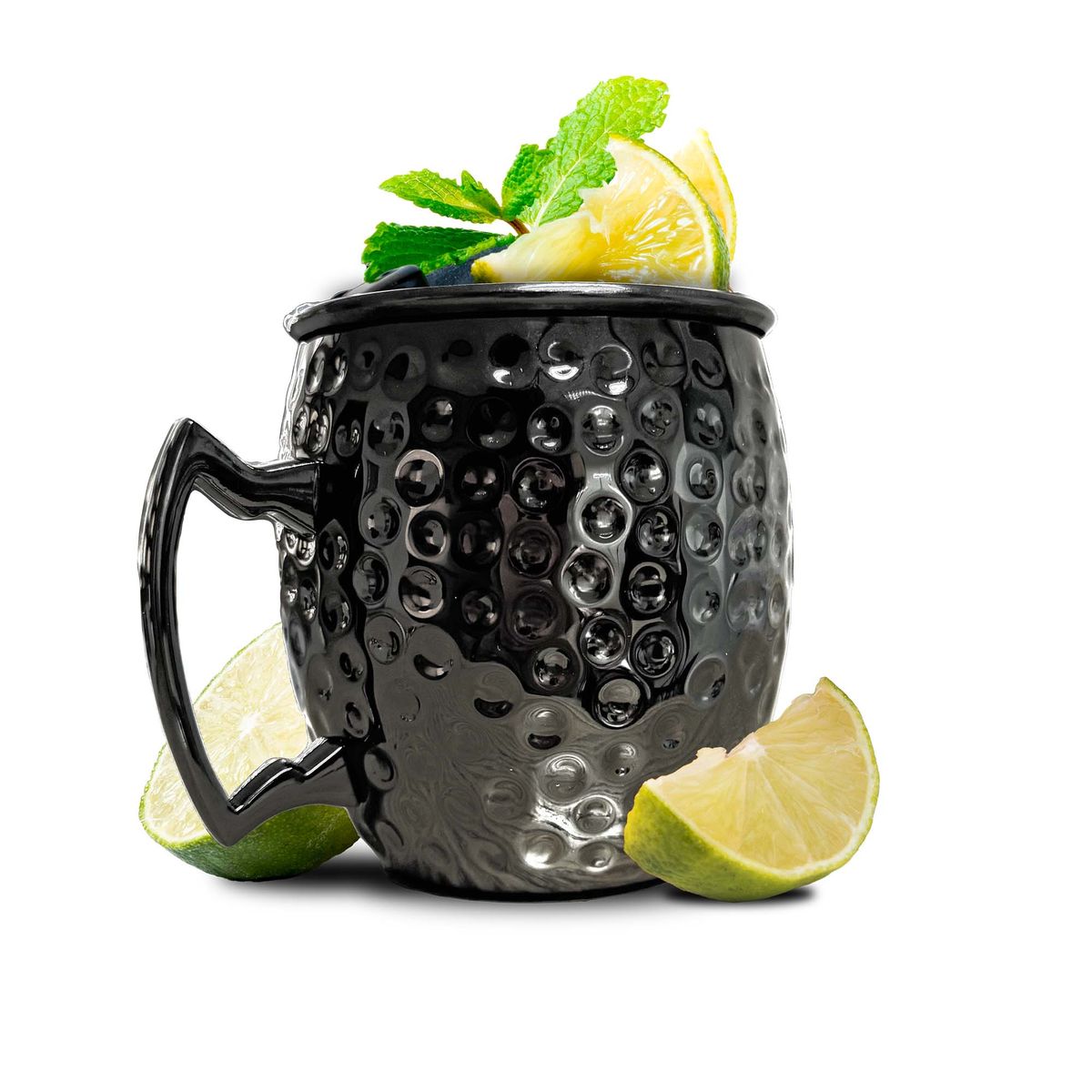 GENERICO - Vasos Moscow Mule Texturizado Negro