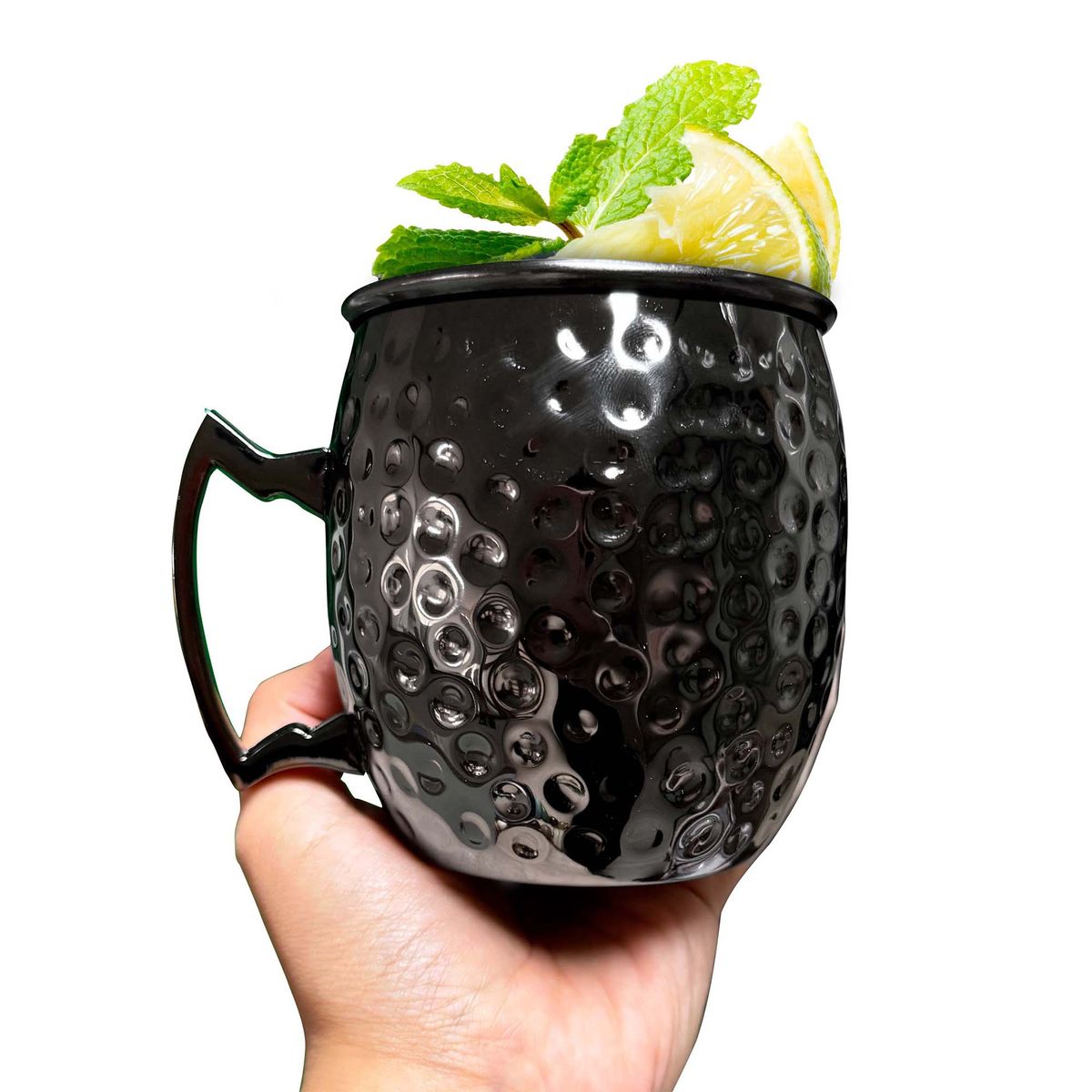 GENERICO - Vasos Moscow Mule Texturizado Negro