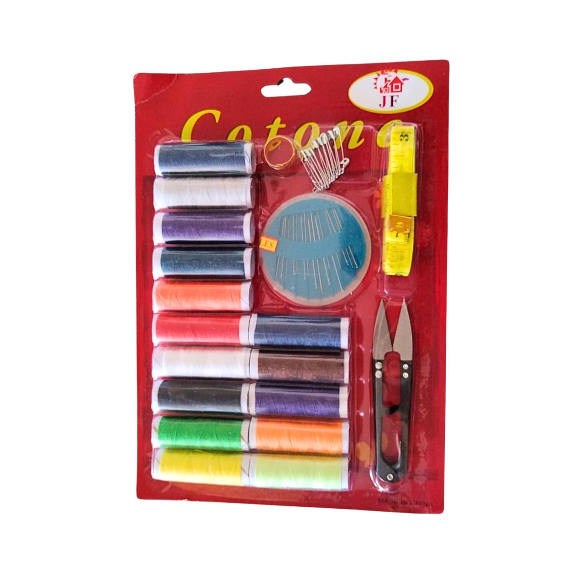 GENERICO - Set Hilos De Coser Pack Agujas Imperdibles Centímetro Tijera