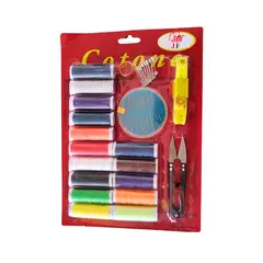 GENERICO - Set Hilos De Coser Pack Agujas Imperdibles Centímetro Tijera