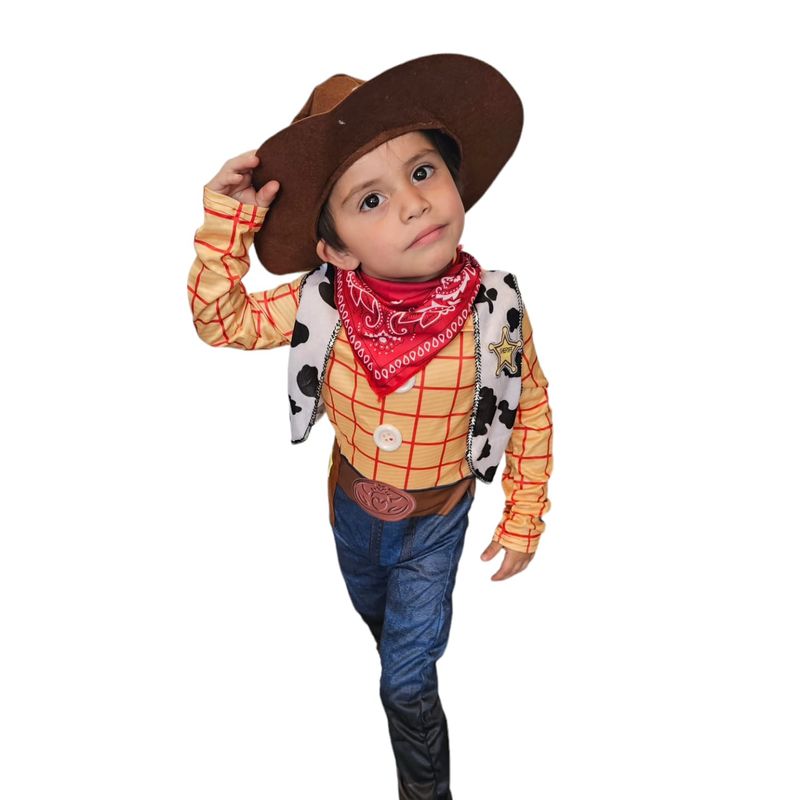 GENERICO - Disfraz Vaquero Woody para niño talla 8