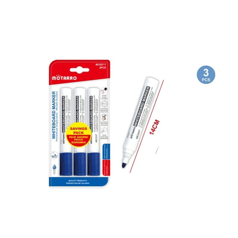 GENERICO - Marcador De Pizarra Azul 3 Pcs