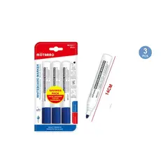 GENERICO - Marcador De Pizarra Azul 3 Pcs