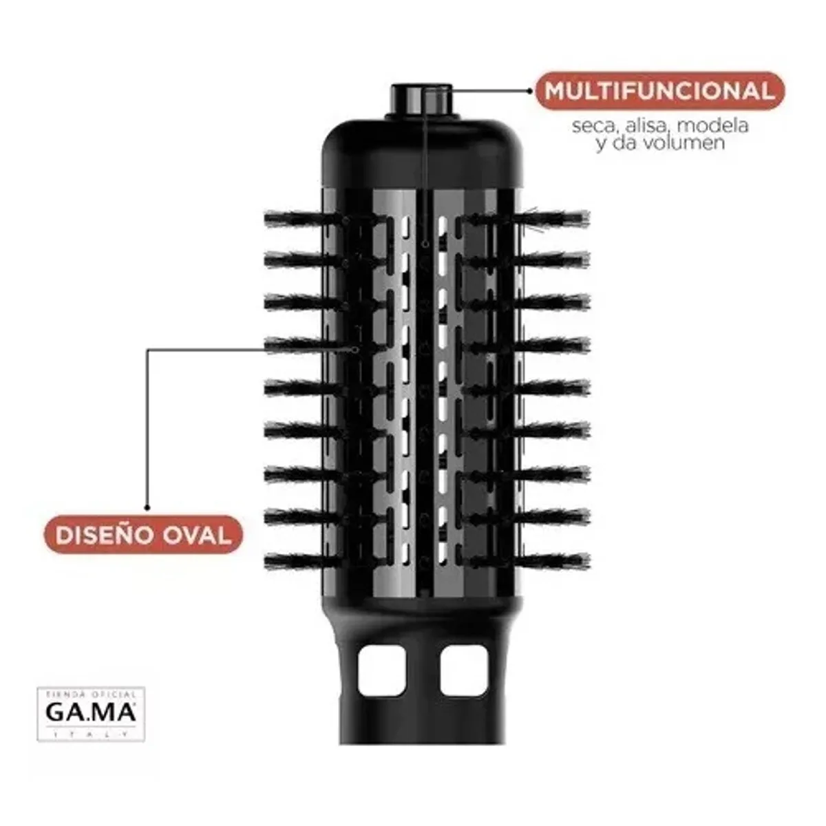 GAMA - Cepillo Secador Gama Turbo Ion 2600 Seca Alisa Y Modela