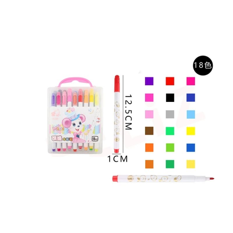 GENERICO - Mini Marcadores 18 Colores Papeleria