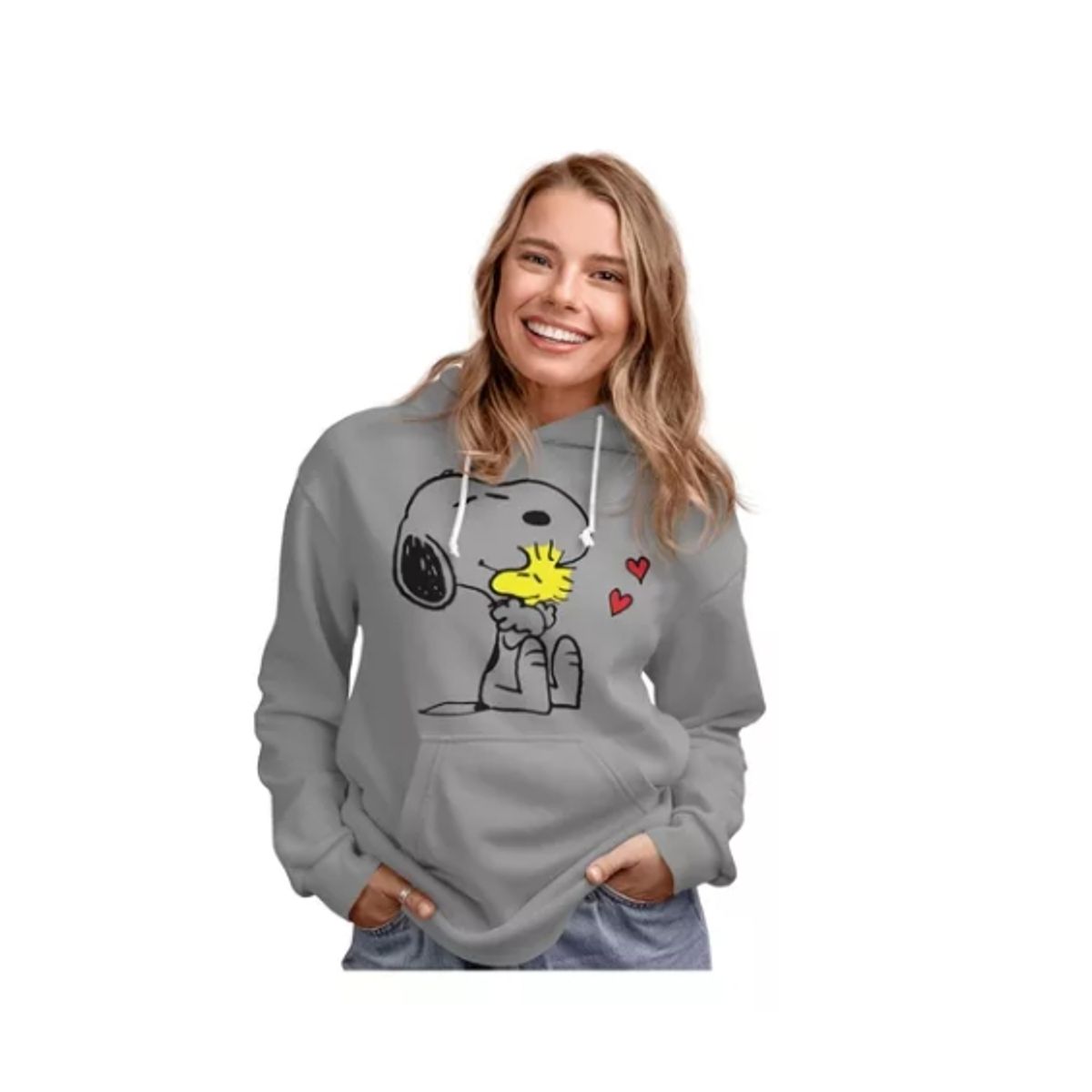 GENERICO - Poleron Dama Snoopy Charlie Brown Peanuts Algodon Estam