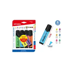 GENERICO - Destacador Pack Fluor 11 Cms 6 Pcs