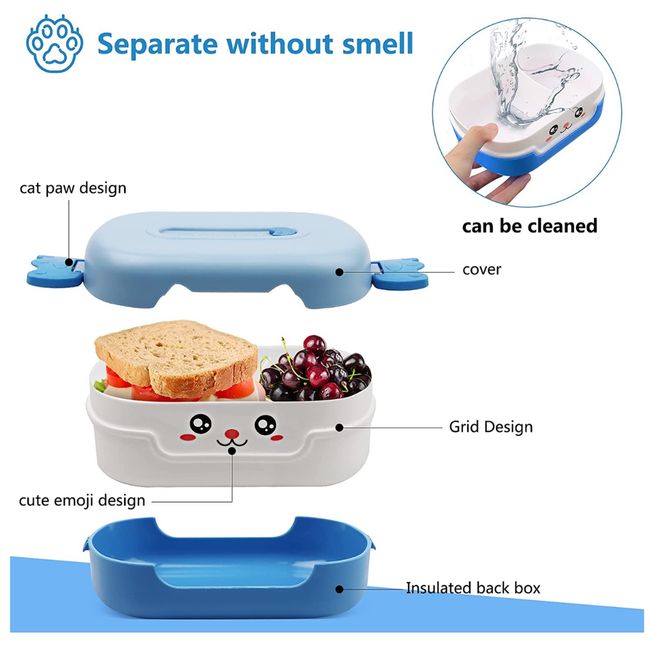 OEM - LONCHERA FIAMBRERA PORTATIL PARA NIÑOS AZUL