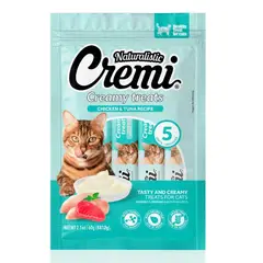 NATURALIST - Naturalistic Snack Gato Cremi Pollo y Atun, 5 Tubos.
