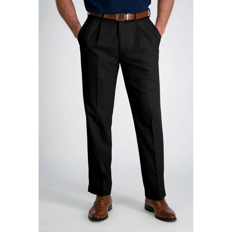 90 GRADOS - Pantalón de Gabardina Pinzado Negro 42