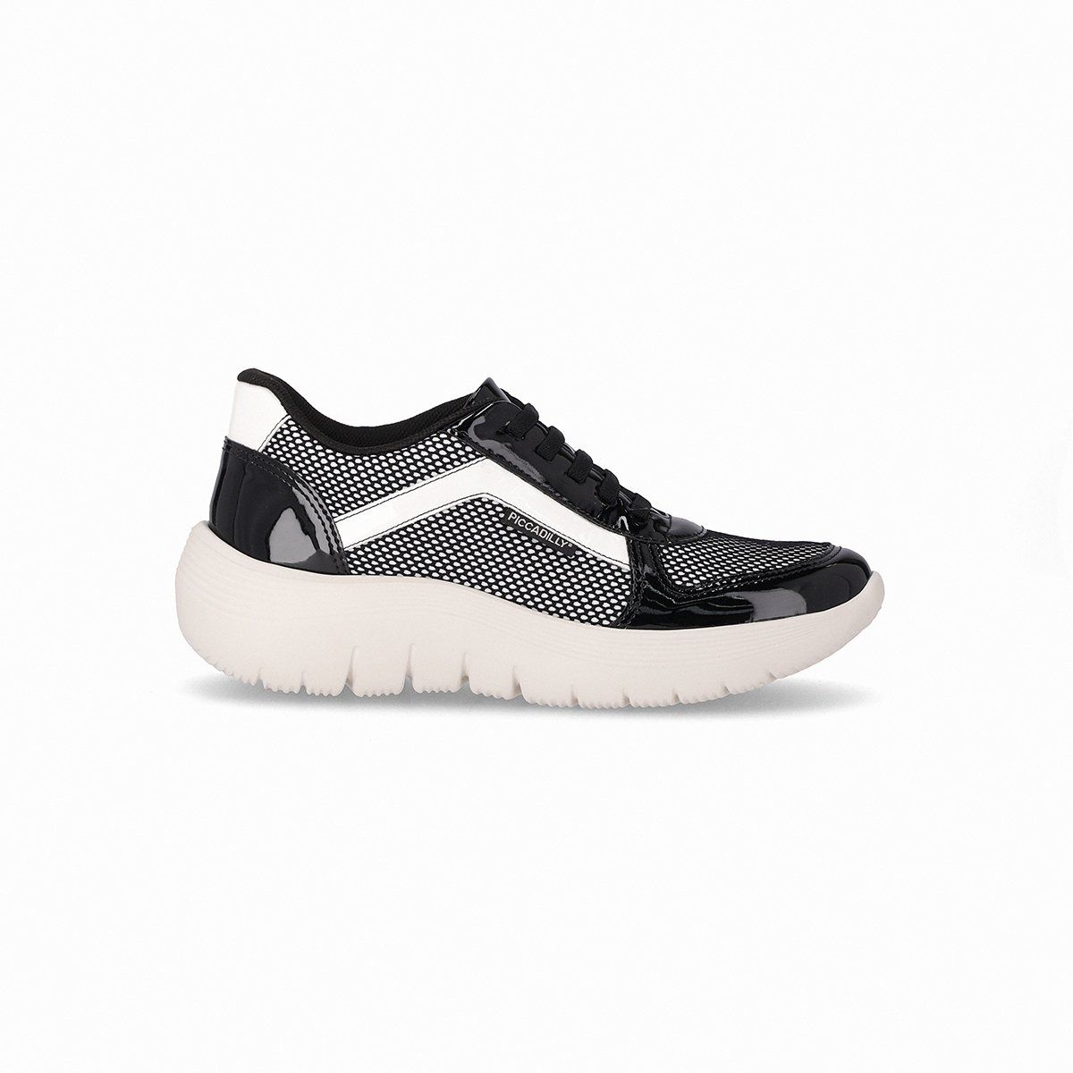 PICCADILLY - Zapatilla Urbana Mujer Negro/Blanco Eliana Piccadilly