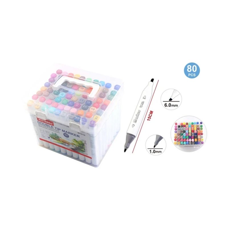 GENERICO - Marcadores De Colores + Caja 80Pcs