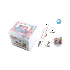 GENERICO - Marcadores De Colores + Caja 80Pcs