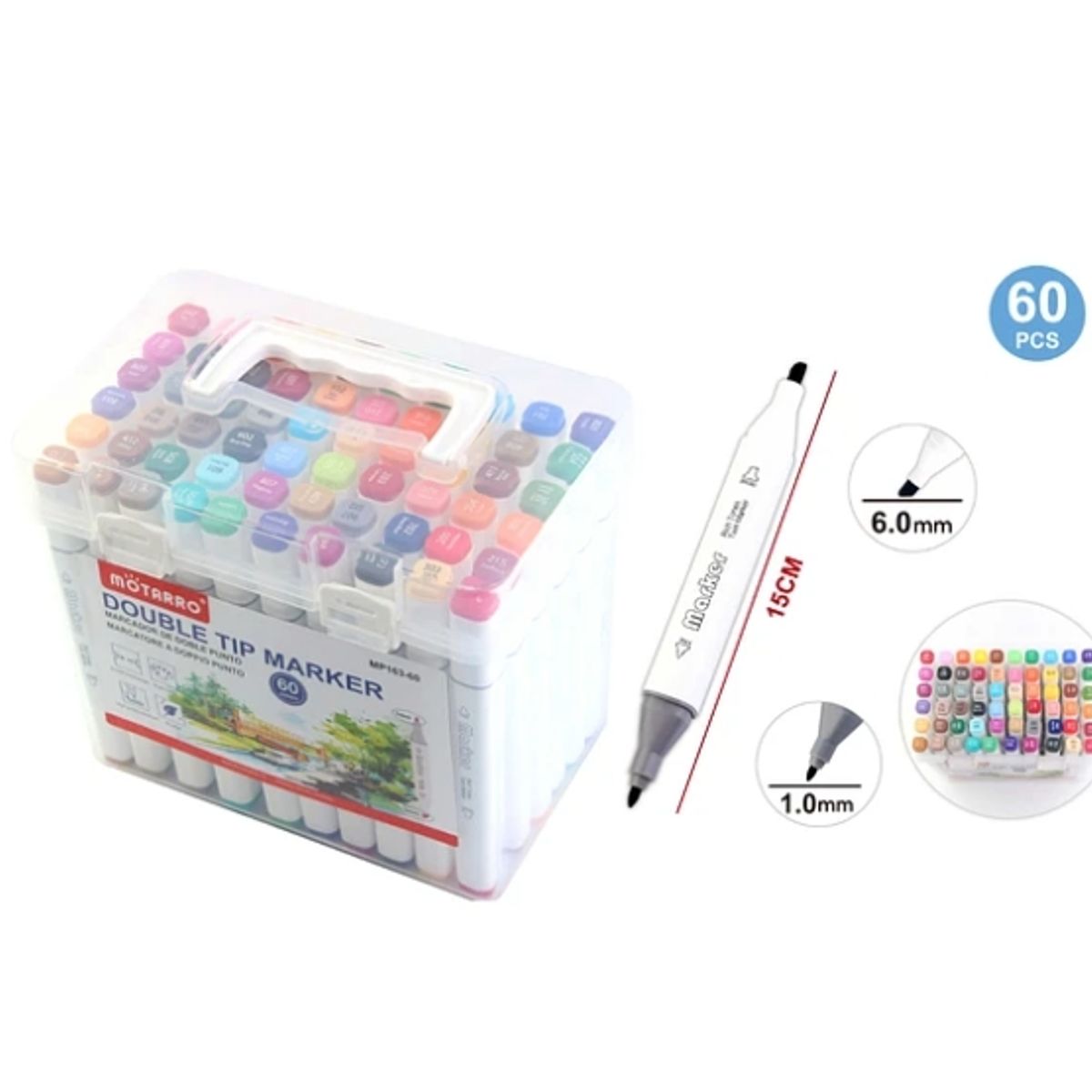 GENERICO - Marcadores De Colores + Caja 60 Pcs