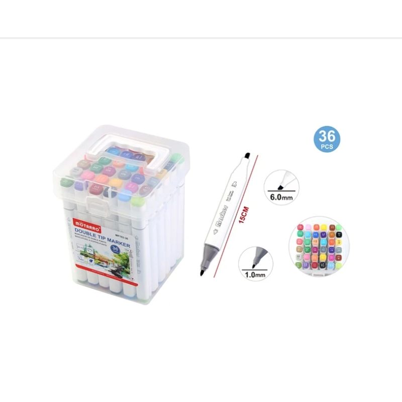 GENERICO - Marcadores De Colores + Caja 36 Pcs
