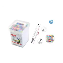 GENERICO - Marcadores De Colores + Caja 36 Pcs