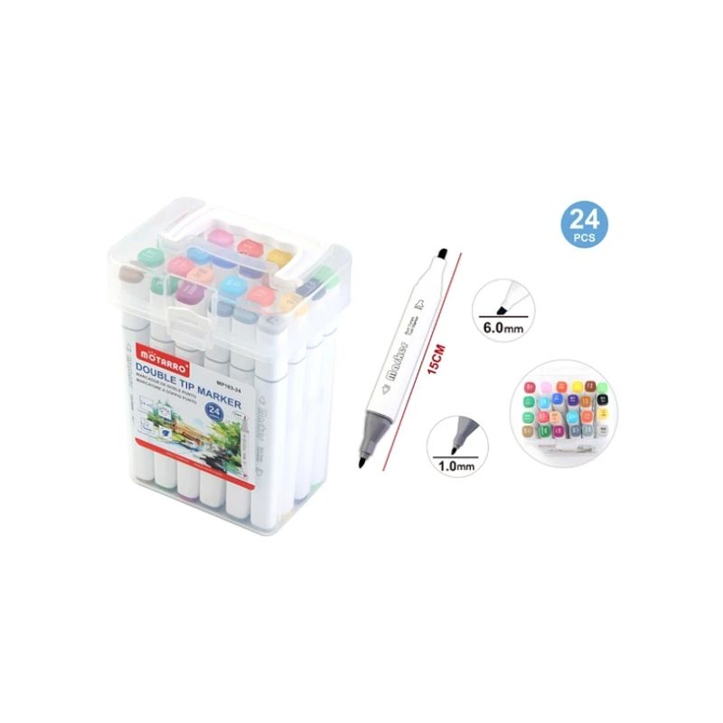 GENERICO - Marcadores De Colores + Caja 24 Pcs