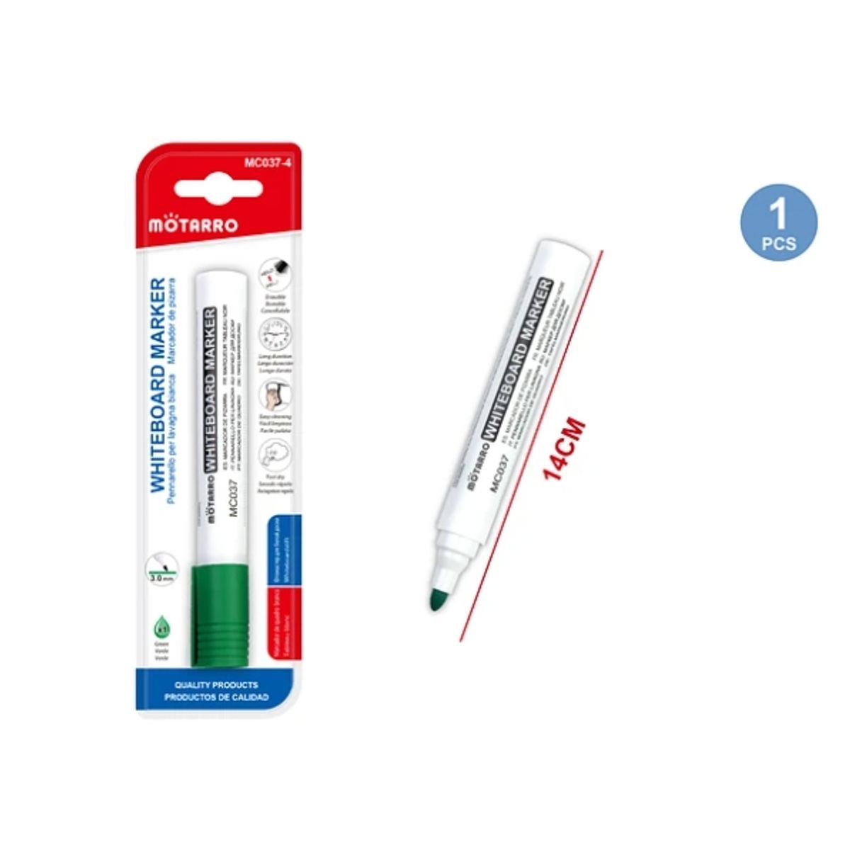 GENERICO - Marcador De Pizarra Verde Set 3 Unidades