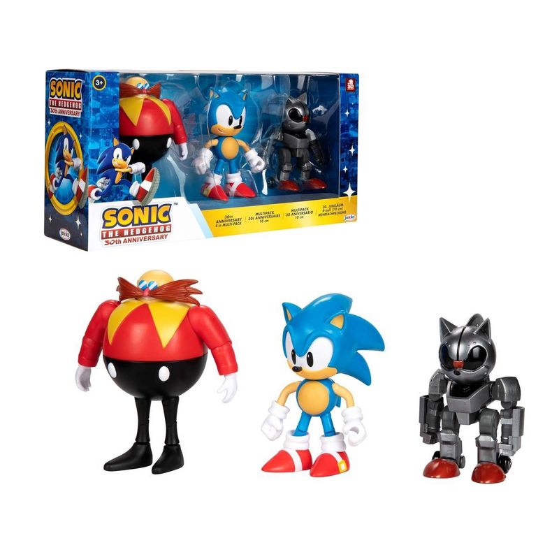 SONIC - Multipack 30º Aniversario Con 3 Figuras Sonic 10 Cms