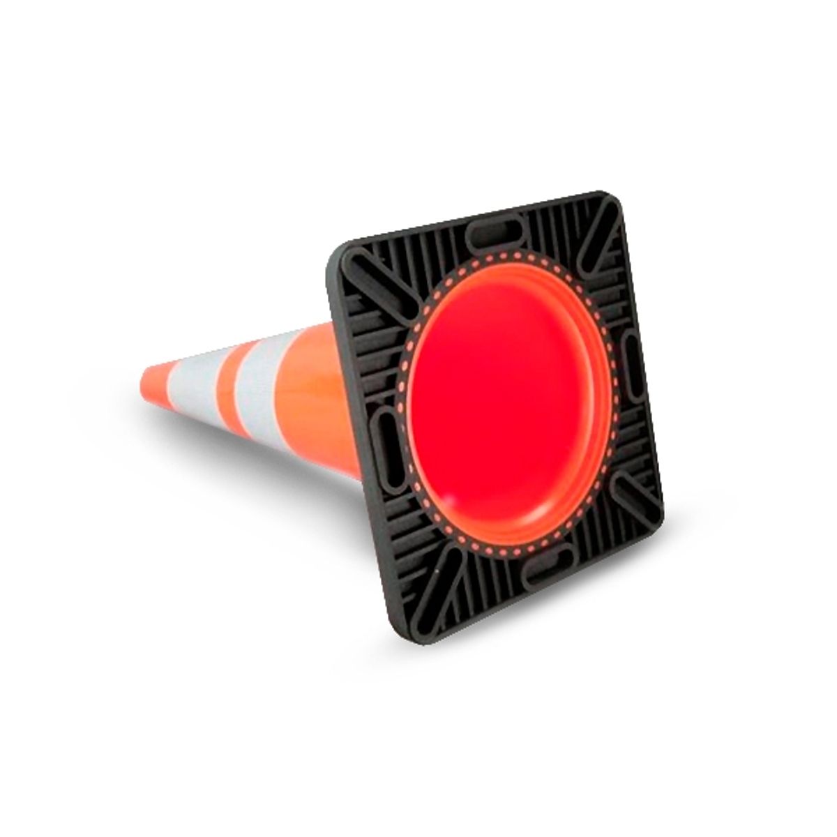 GENERICO - Cono Trafico Y Seguridad 90 Cm 2 Cintas Reflectante 4.2 Kg