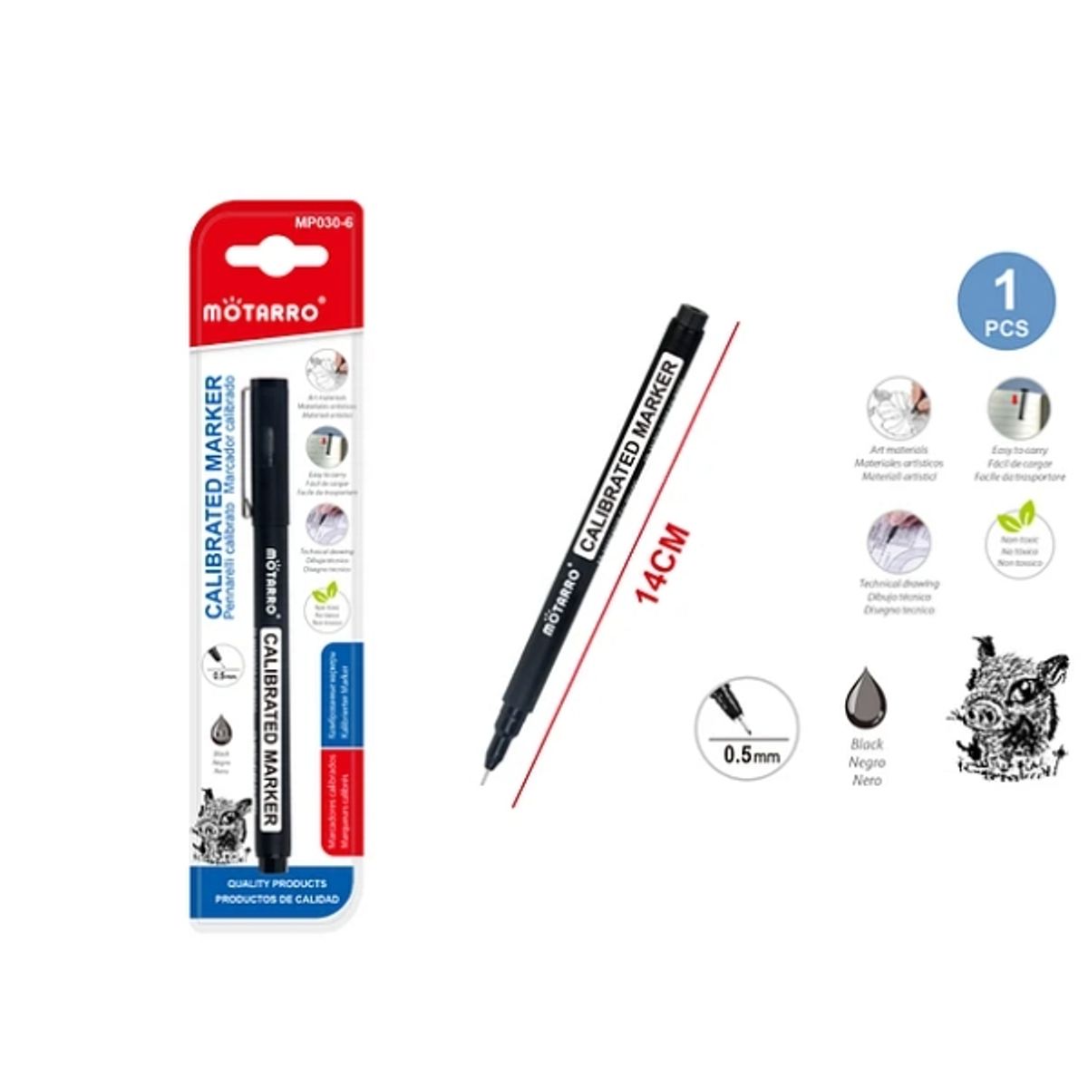 GENERICO - Pluma De Dibujo 0.5 mm Set 3 Unidades