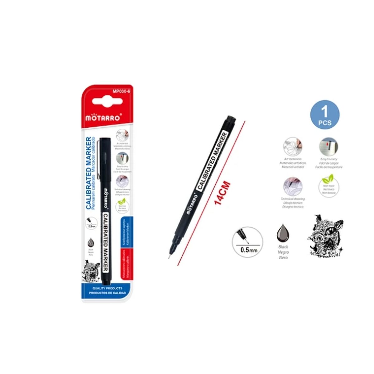 GENERICO - Pluma De Dibujo 0.5 mm Set 3 Unidades