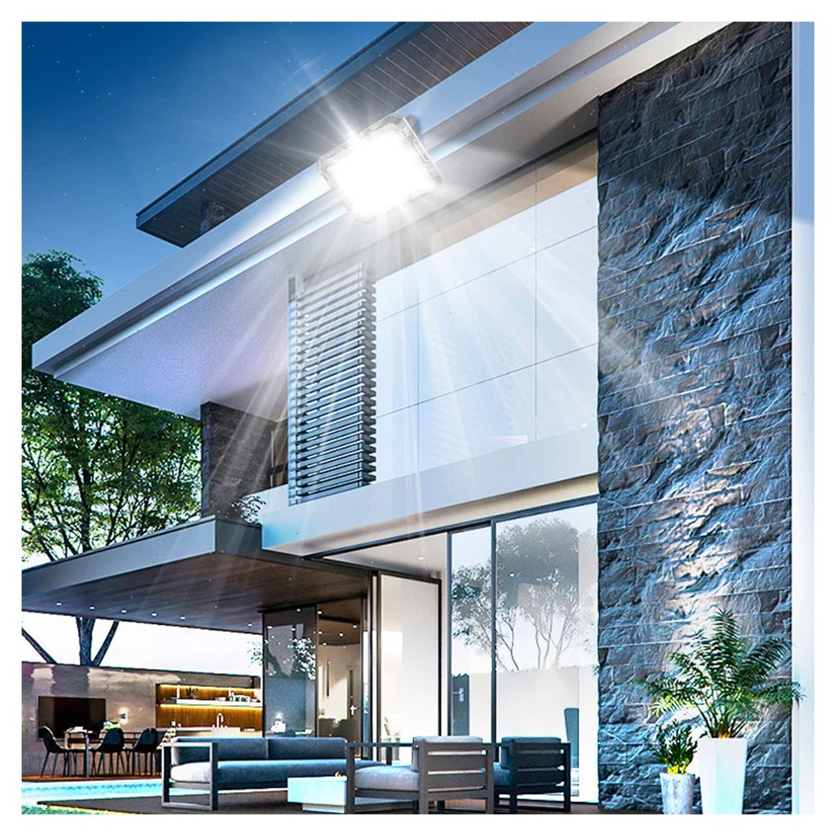 HB LEDS - Foco Proyector LED Panel Solar 400Lm 6500K