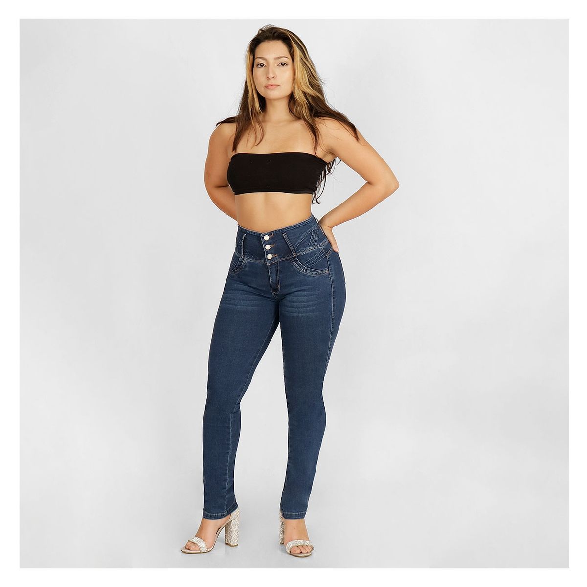 ONE WORLD - Jeans Sweet Fajero con Push up Levanta cola