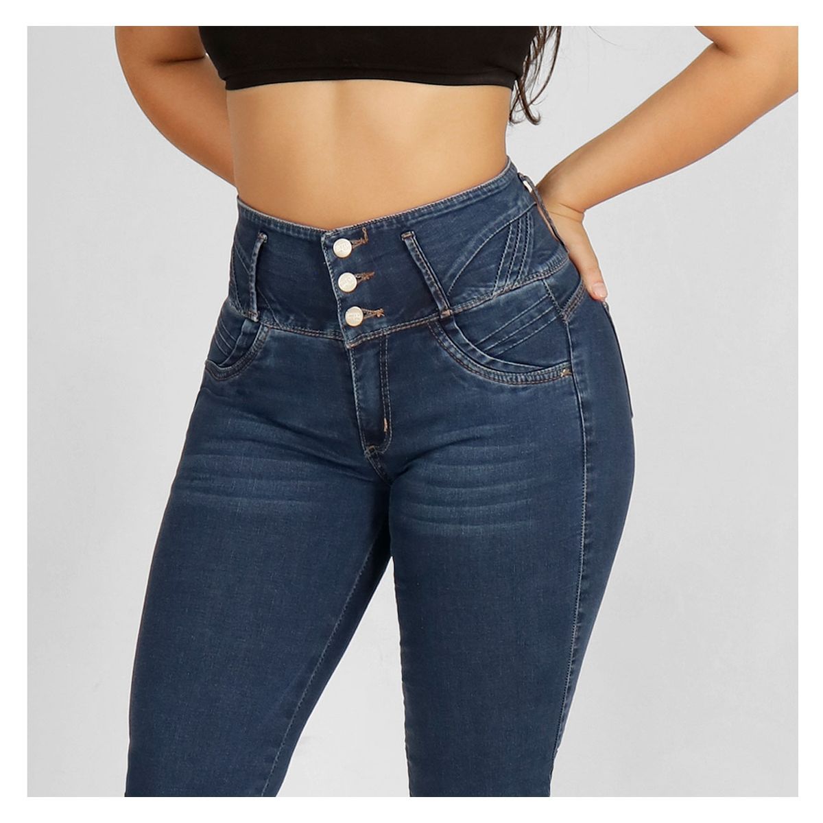 ONE WORLD - Jeans Sweet Fajero con Push up Levanta cola
