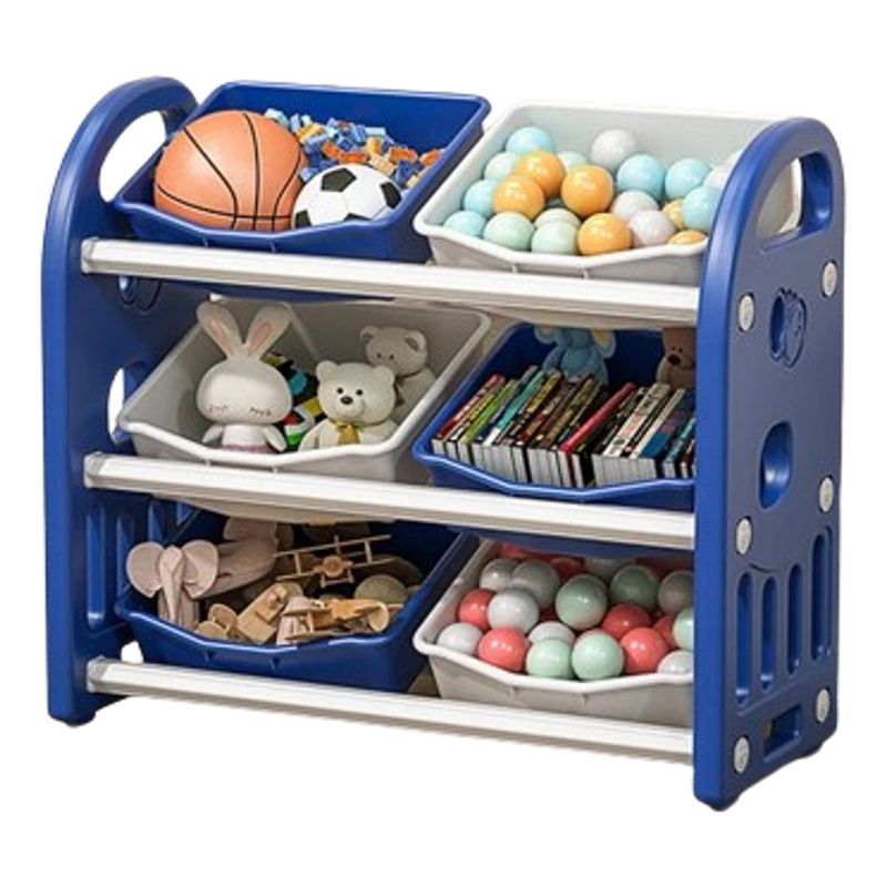 GENERICO - Organizador  Estante Para Juguetes Color Azul Modelo 7