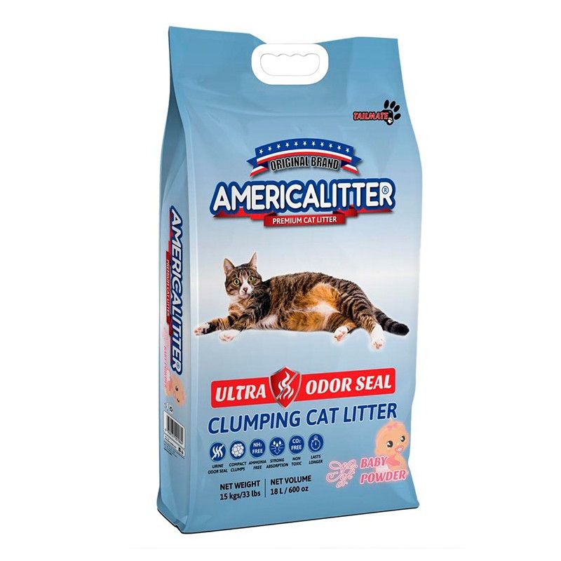 AMERICA LITTER - America Litter Arena Sanitaria Odor Seal Aroma Talco 15Kg