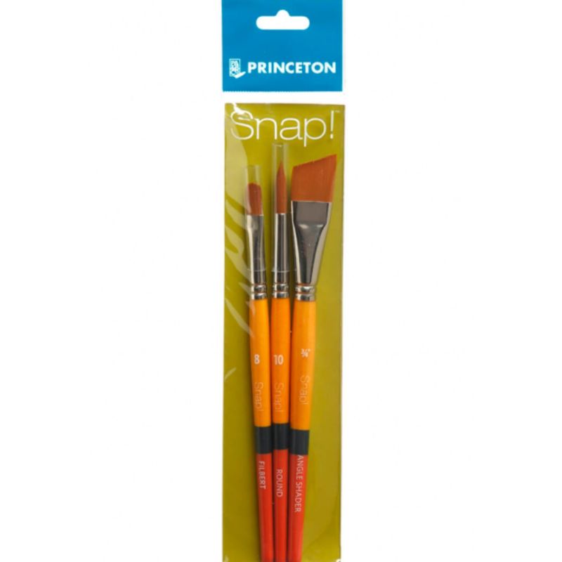 PRINCETON - Set 3 Pinceles Princeton Mango Corto Pelo Dorado (2)