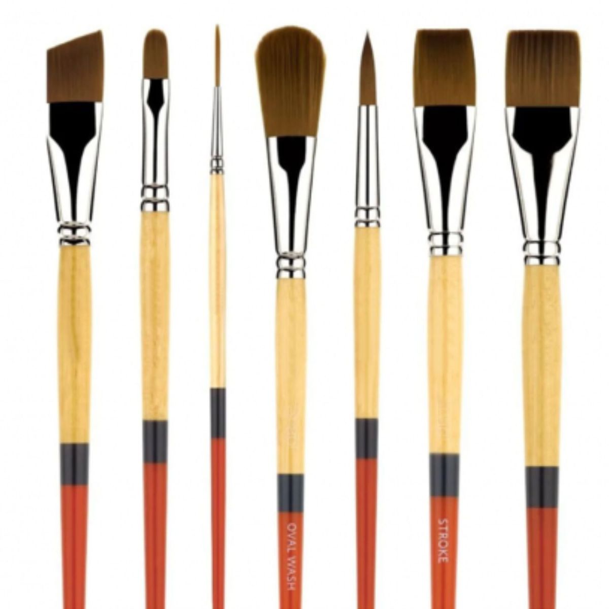 PRINCETON - Set 3 Pinceles Princeton Mango Corto Pelo Dorado (2)