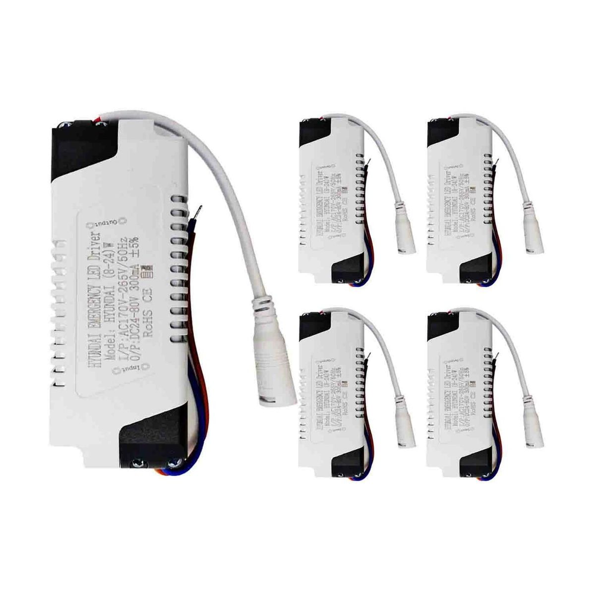 HYUNDAI LIGHTING - Pack 5 Driver Led 8-24W Foco Transformador Hyundai