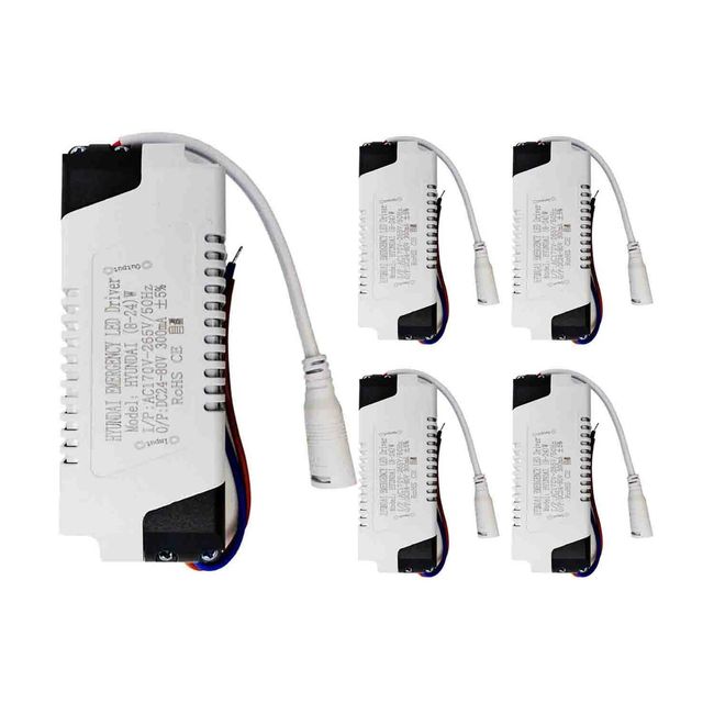 HYUNDAI LIGHTING - Pack 5 Driver Led 8-24W Foco Transformador Hyundai