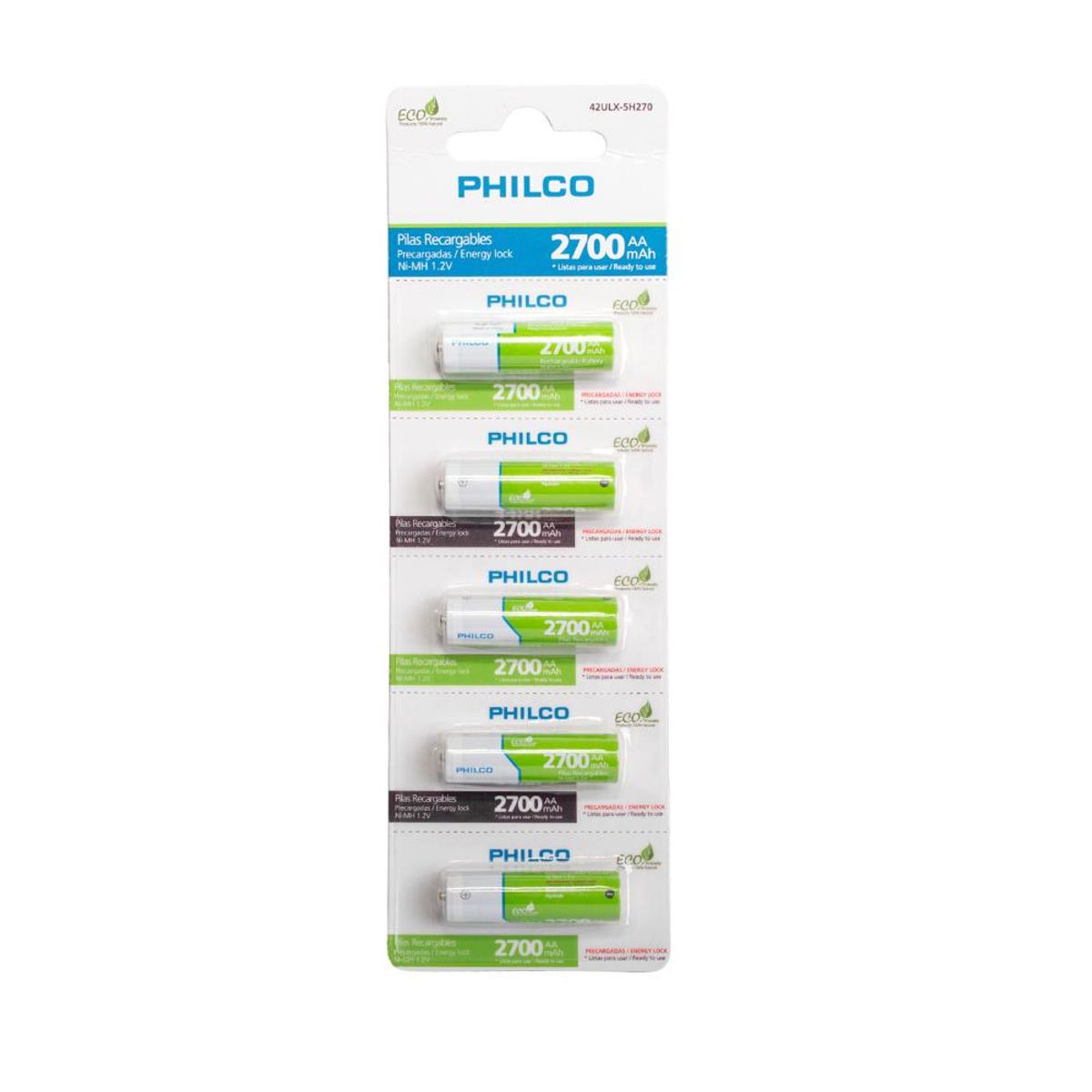 ULTRA - PILAS PRE-CARGADAS  BLISTER 5 PILAS AA  2700 MAH ULTRA