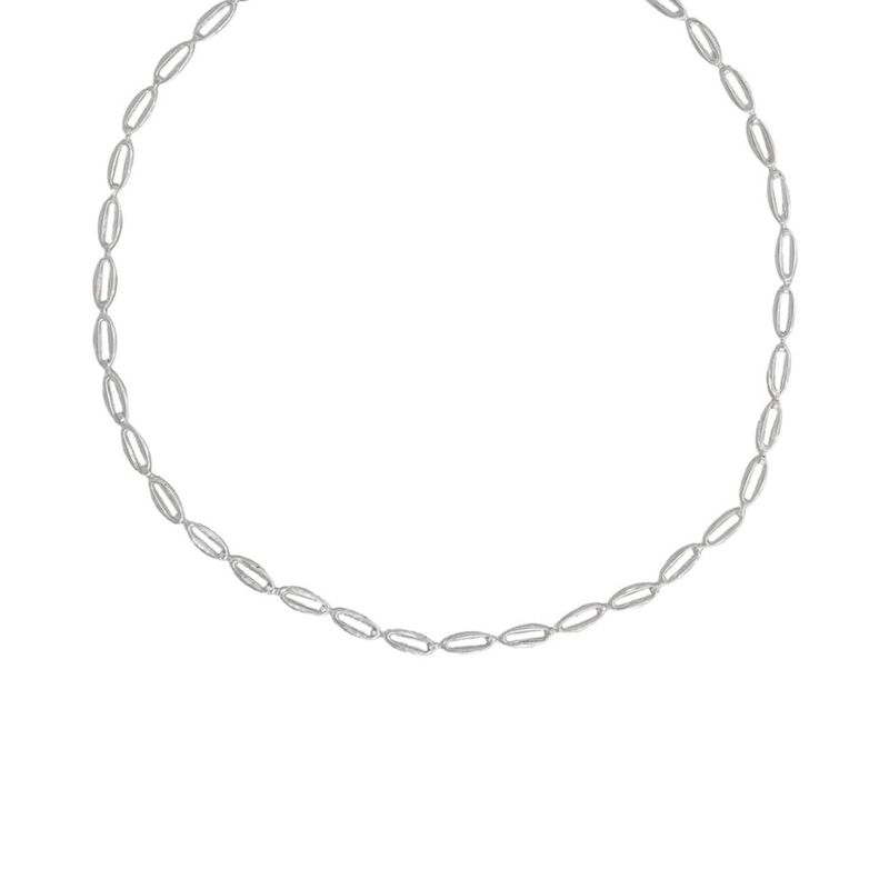 ZAZU - Choker Eslabones Gota Alargada de Plata