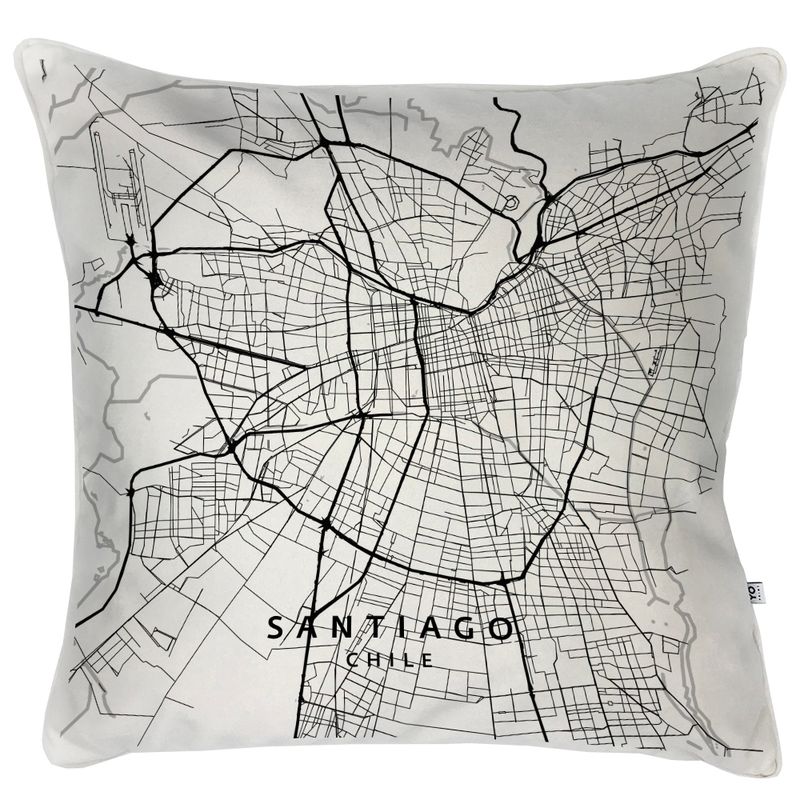 TUYO PRINT - Cojín Mapa Santiago - 60x60 cm - Tuyo Print