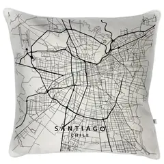 TUYO PRINT - Cojín Mapa Santiago - 60x60 cm -