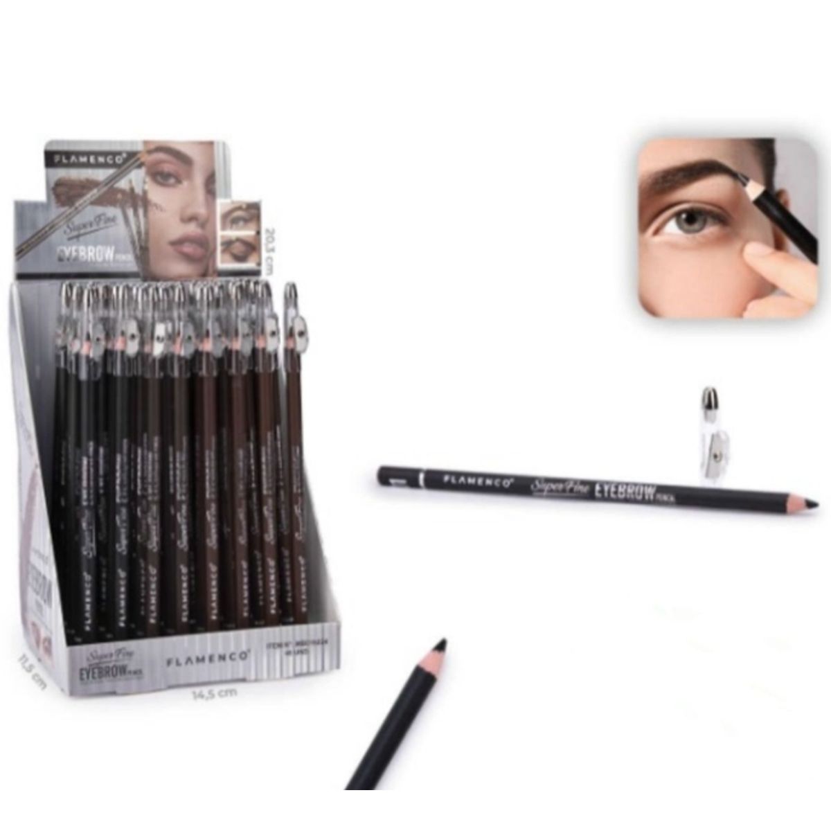 FLAMENCO - Lápiz Para Cejas Negro
