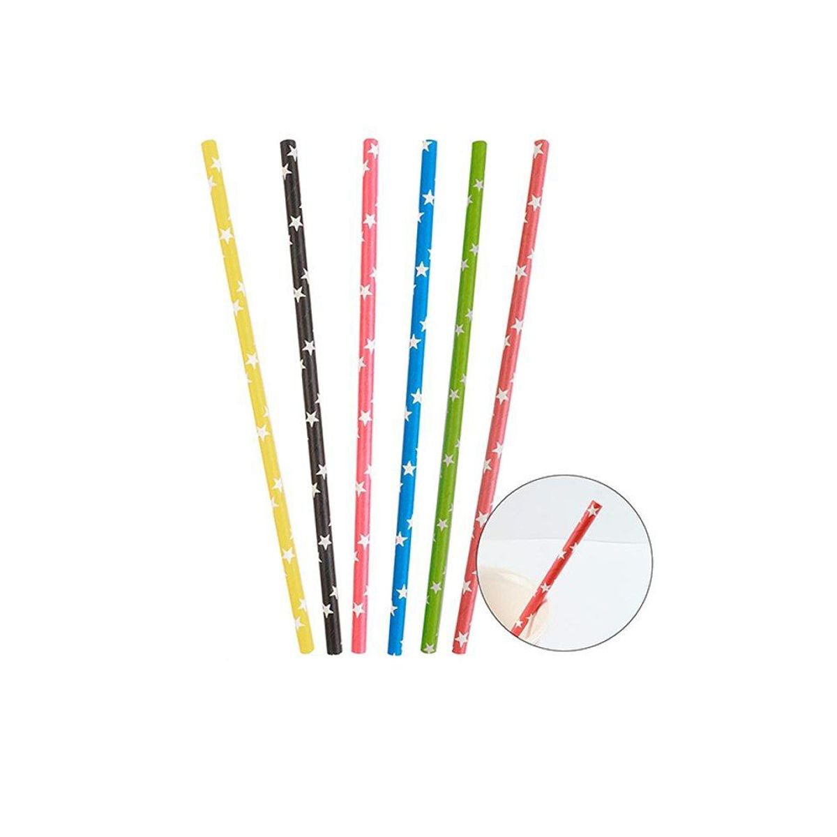 GENERICO - Bombillas De Estrella Color Aleatorio 6x197mm 25pcs