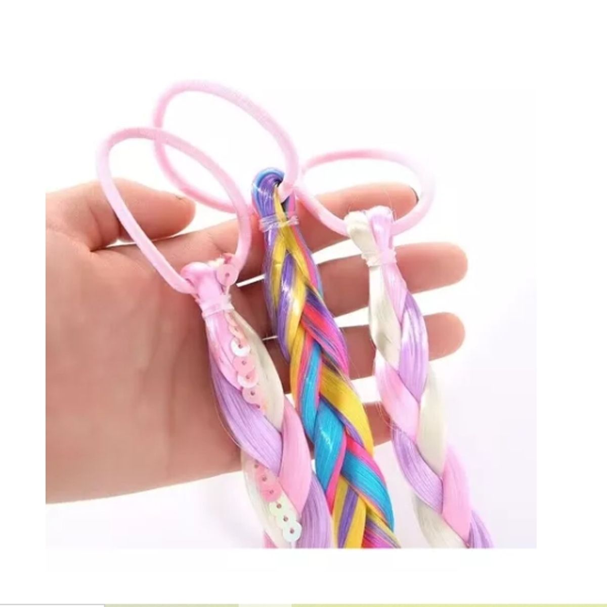GENERICO - Set 12 Colets Extensiones Pelo Sintético Trenzado Colores