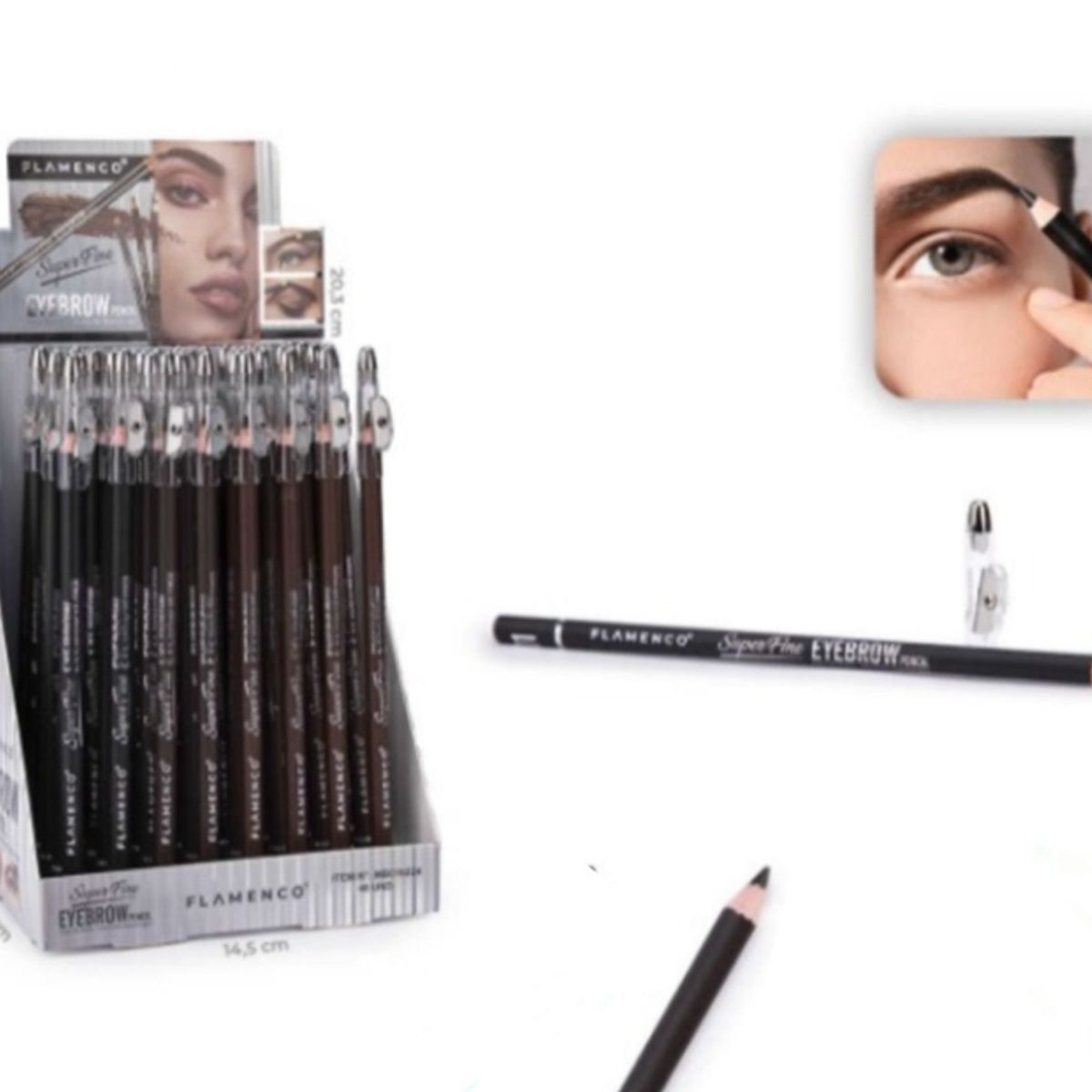 FLAMENCO - Lápiz Para Cejas Marrón Oscuro