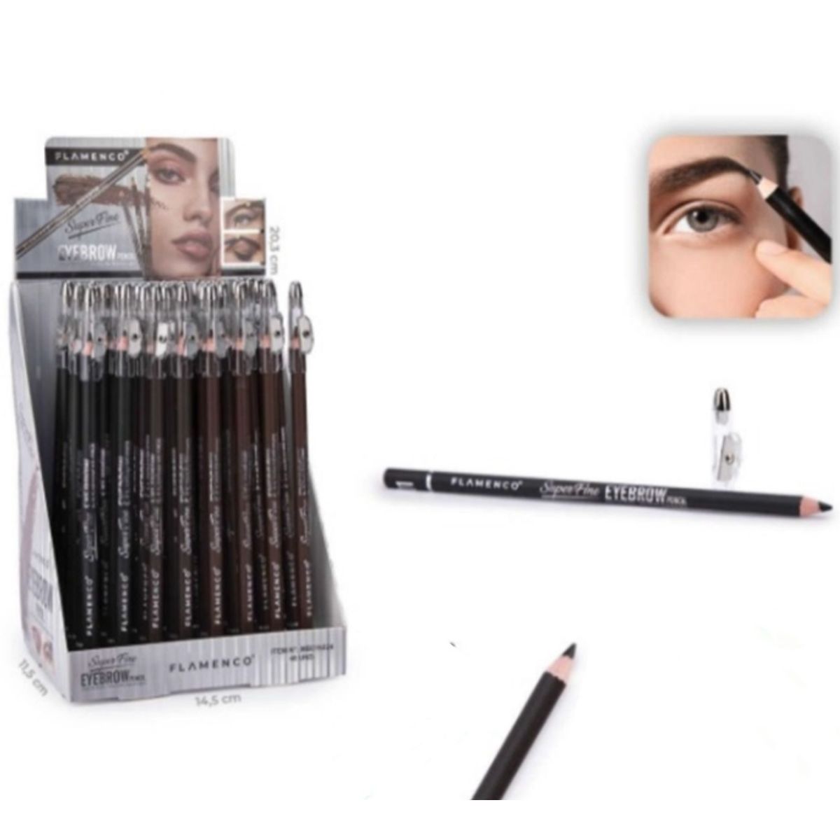 FLAMENCO - Lápiz Para Cejas Marrón Oscuro