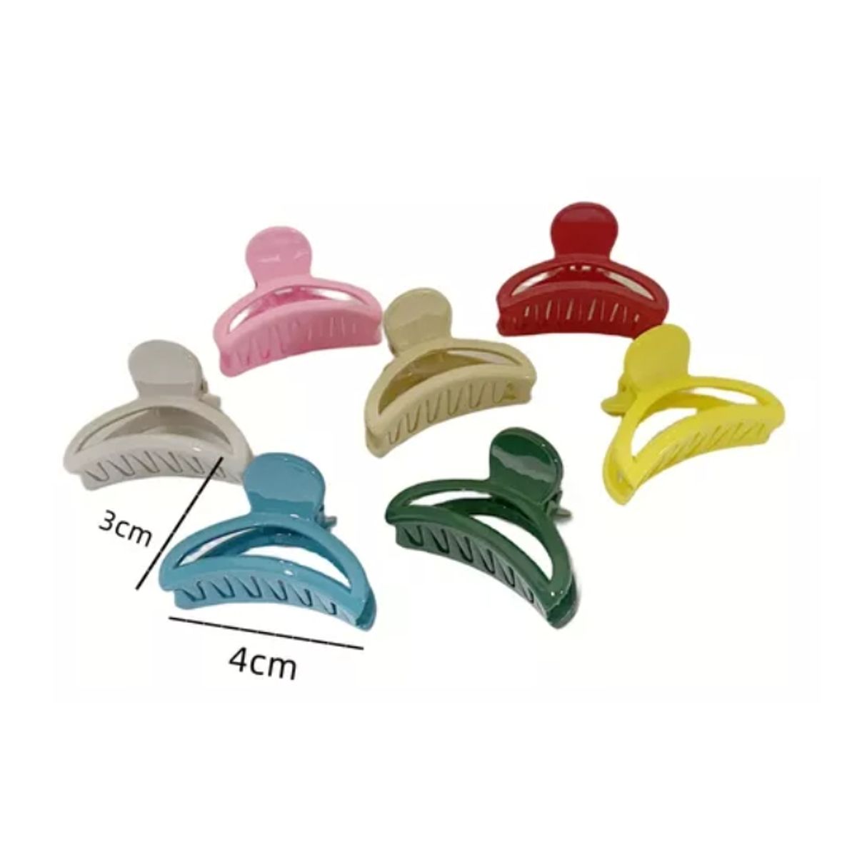 GENERICO - Caja X 24 Pinches Tiburon Pequeños Para Cabello Colores