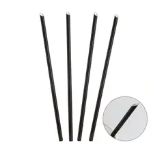 GENERICO - Bombillas De Papel Negro 6x197mm 100pcs