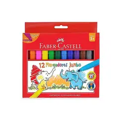 FABER-CASTELL - Lápices scripto jumbo 12 colores Lavables