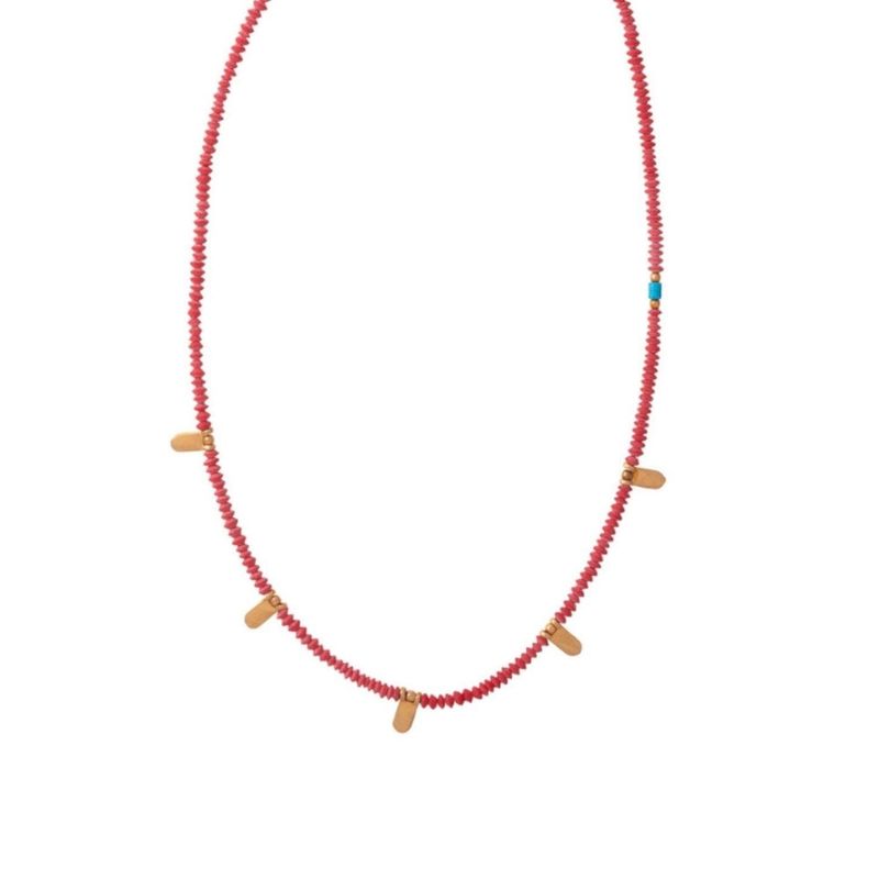 ZAZU - Collar de Coral y Turquesa