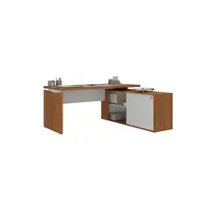 RODLER - Escritorio Profesional Blanco con Café